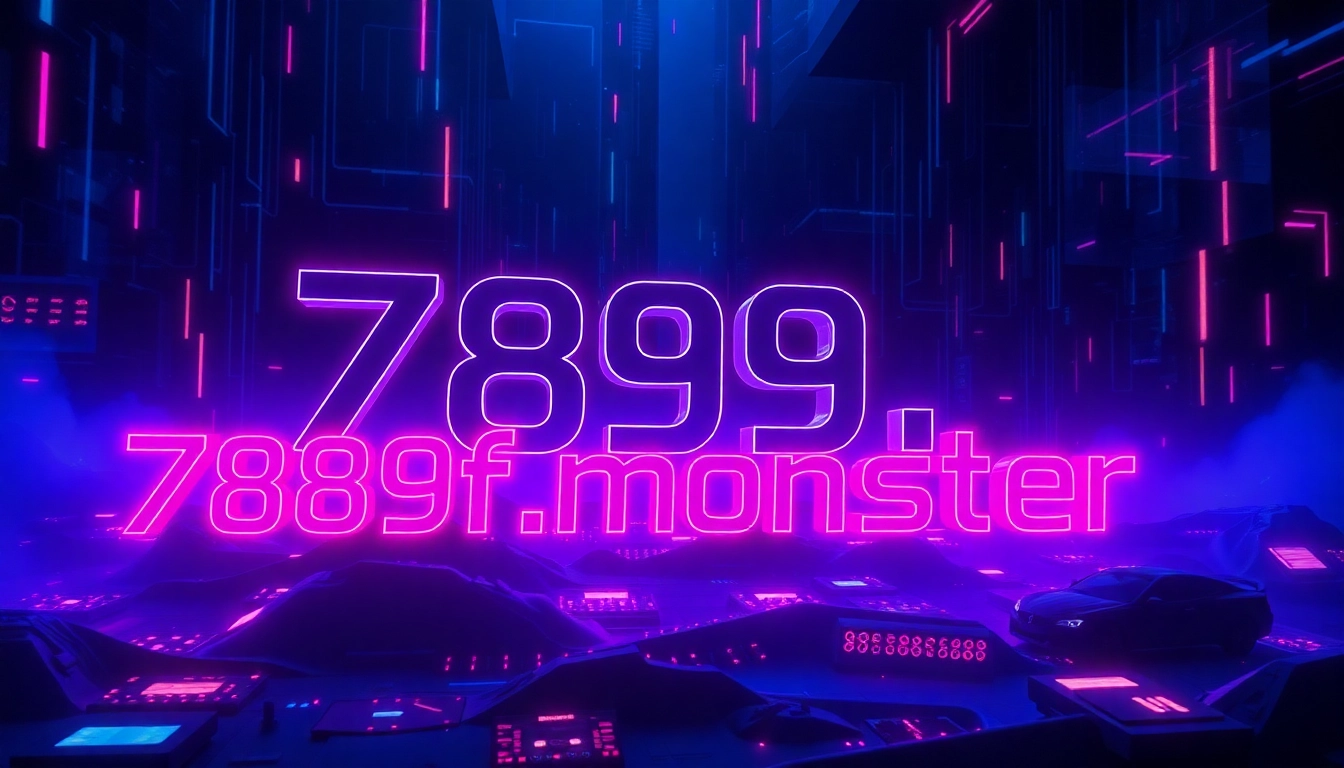 Dynamic illustration of 789f.monster with vibrant colors and detailed design, capturing a futuristic and mysterious vibe for engaging viewers.