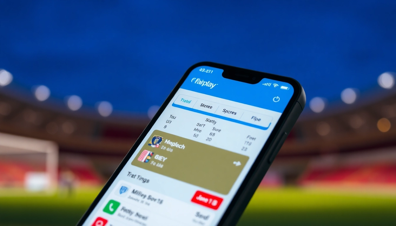 Fairplay app shown on a smartphone with live sports betting options, highlighting ease of use and reliability.