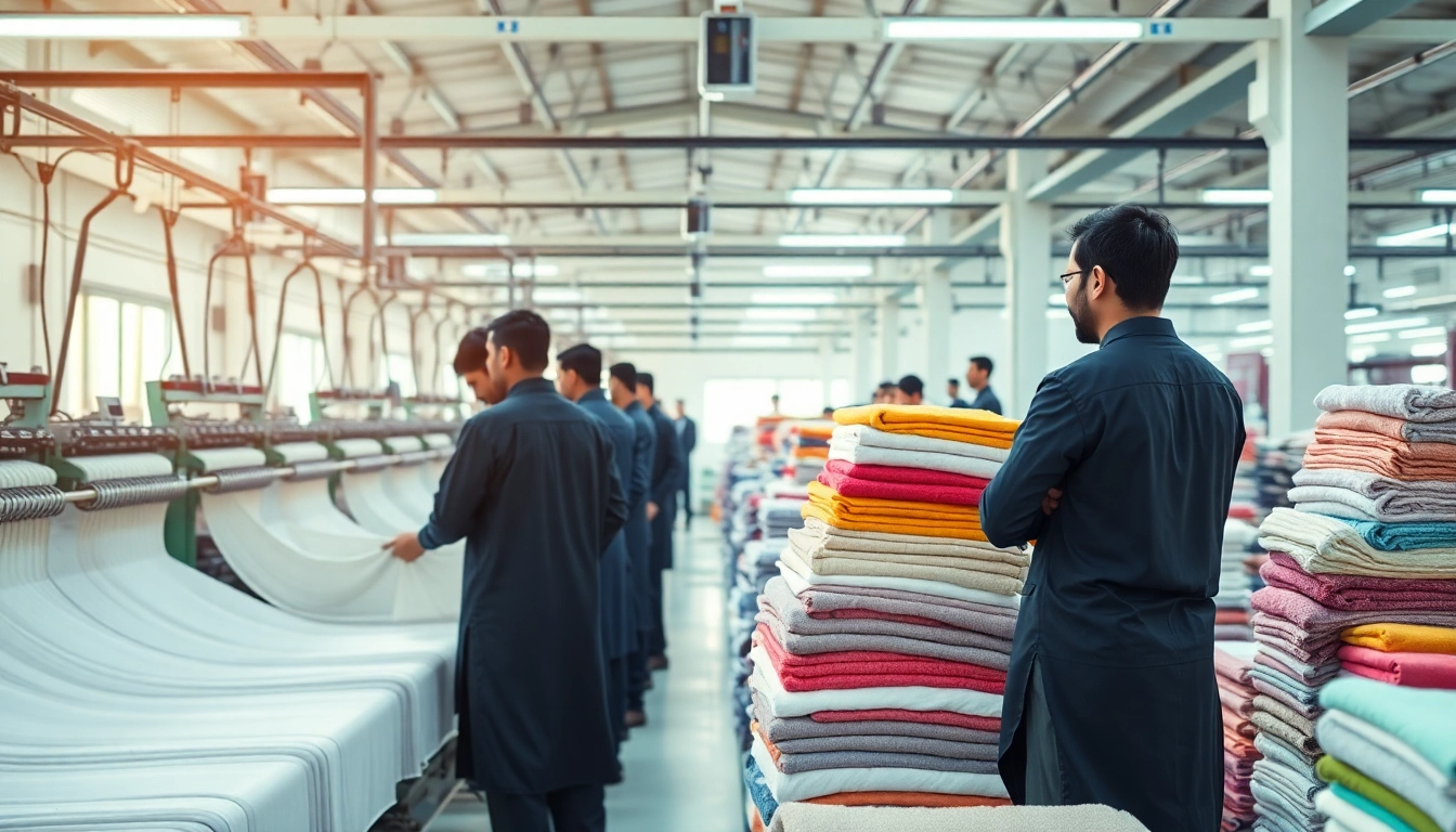 Leading towels manufacturer in Pakistan producing high-quality, sustainable towels with advanced machinery and skilled workers.