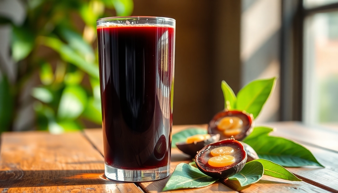 Tamarind Juice with fresh tamarind pods and leaves inside a glass, emphasizing natural flavor