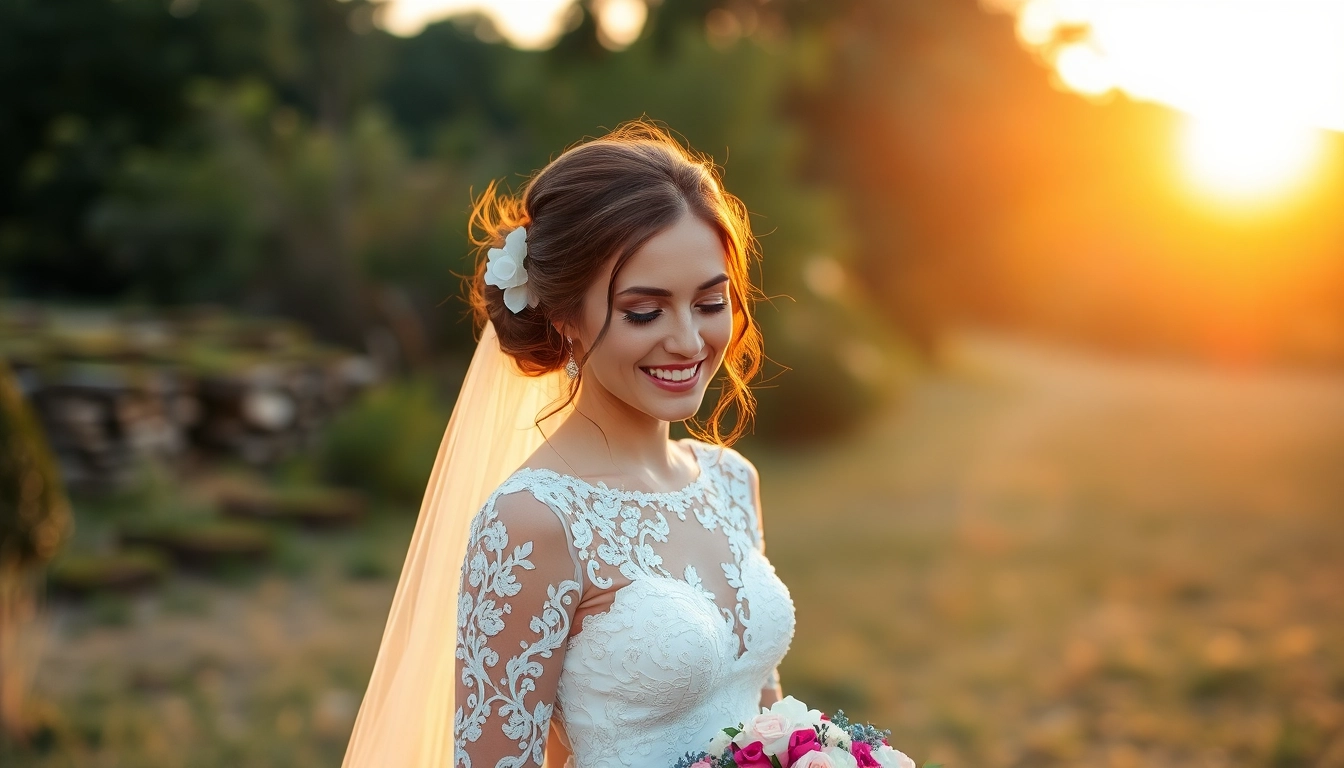 Professional eskuvoi fotos capturing a couple's natural moment during sunset to create timeless